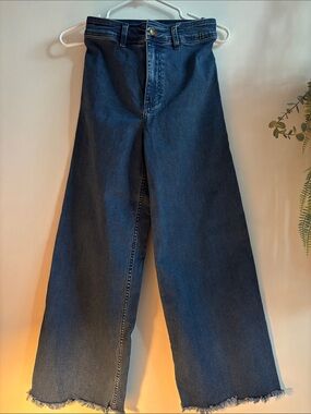 Billabong Women’s  Free Fall Wide Leg Jeans in Deep Blue Denim